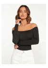 Kadın Uzun Kol Ipek Jarse Bodysuit