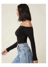 Kadın Uzun Kol Ipek Jarse Straplez Body