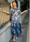 bysoca Kadın Günlük Oversize Üç İplik Bisiklet Yaka Baskılı SweatShirt - Siyah