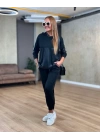 Kadın Uzun Kollu Kapüşonlu Oversize Sweat Ve Pantolon Ikili Takım