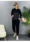 Kadın Uzun Kollu Kapüşonlu Oversize Sweat Ve Pantolon Ikili Takım