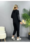 Kadın Uzun Kollu Kapüşonlu Oversize Sweat Ve Pantolon Ikili Takım
