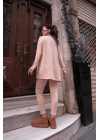 Kadın Uzun Kollu Krep üçlü Takım