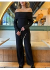 Kadın Uzun Kollu Madonna Yaka şardonlu Kaşkorse Tulum