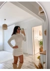 Kadın Uzun Kollu Peluş Mini Boy Elbise