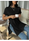 Kadın Yandan Yırtmaçlı Sandy Kumaş Bluz