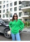 Kadın Yarasa Kol Aerobin Kumaş Bluz