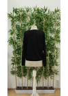 bysoca Kadın Günlük Kapşonlu Üç İplik Penye Basic SweatShirt - Siyah