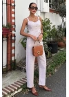 Kalın Askılı Bluz Pantolon Keten Takım 10187