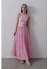 KAT KAT KETEN ETEK - Şeker Pembe