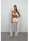 Katlı Transparan Pantolon