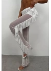 Katlı Transparan Pantolon