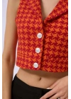 Kazayağı Crop Yelek