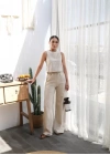 Keten Bluz Ve Pantolon İki̇li̇ Takim