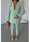 KETEN CEKET - PANTOLON TAKIM - Mint