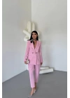KETEN CEKET - PANTOLON TAKIM - Pembe