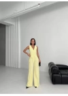 Keten Sirti Çapraz Geçi̇şli̇ Cepken Pantolon Takim