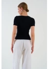 Kısa Kollu T-shirt - Siyah