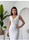 Kren Gül Detaylı Elbise