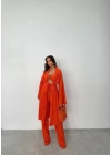 KRINKILL BÜSTİYER-PANTOLON-KİMONO TAKIM - Orange
