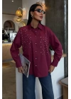 Kristal Taş Çakımlı Poplin Gömlek 3413