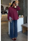 Kristal Taş Çakımlı Poplin Gömlek 3413