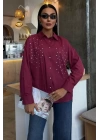 Kristal Taş Çakımlı Poplin Gömlek 3413