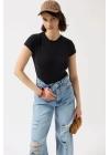 Likralı Basic T-Shirt