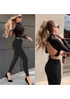 Likralı Yüksek Bel Jean Pantolon