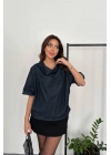 Kadın Mavi Kot Bluz