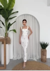 bysoca Kadın Günlük 2153 Tek Cepli Oversize Keten Gömlek - Lacivert - Laci̇vert