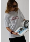 Ön Baskılı Oversize T-Shirt