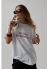 Ön Baskılı Oversize T-Shirt
