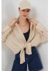 Örme Oversize Gömlek 20264 - Bej