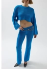 Oversize Triko Bluz Pantolon Takım