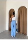 PİLE VE CEP KAPAK DEYALI SALAŞ PANTOLON - Mavi