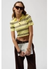 Polo Yaka Crop T-Shirt