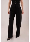 Premium Model Oturtmalı Siyah Pantolon