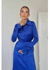 Saks Biyeli Gömlek Ve Etek Takım