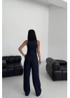 Şal Yaka Düğmeli̇ Yelek