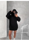 Samuray ZIP Fermuarlı Kapüşonlu SweatShirt- Siyah