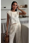 Shalina Süzüne Nakışlı Crop Takım 9796-08