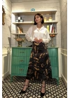 Siyah Baskılı Kroşetalı Etek