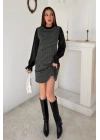 Siyah Chanel Garnili Elbise