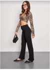Siyah Palazzo Pantolon Oversize Kesim - Siyah