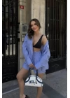 Stacy Çizgili Şort Takım 9801-0025
