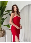 Stor Gül Detaylı Elbise
