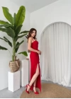 Stor Gül Detaylı Elbise