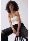 Straplez Dokulu Crop