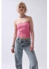 Straplez Dokulu Crop